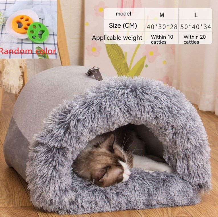 Warm Pet Nest Bed – Portable Dog & Cat House