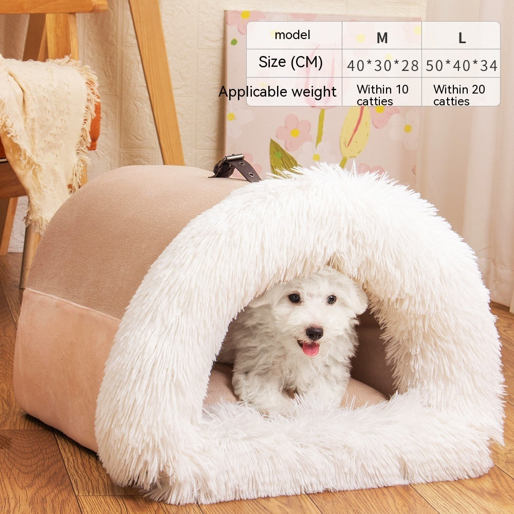 Warm Pet Nest Bed – Portable Dog & Cat House