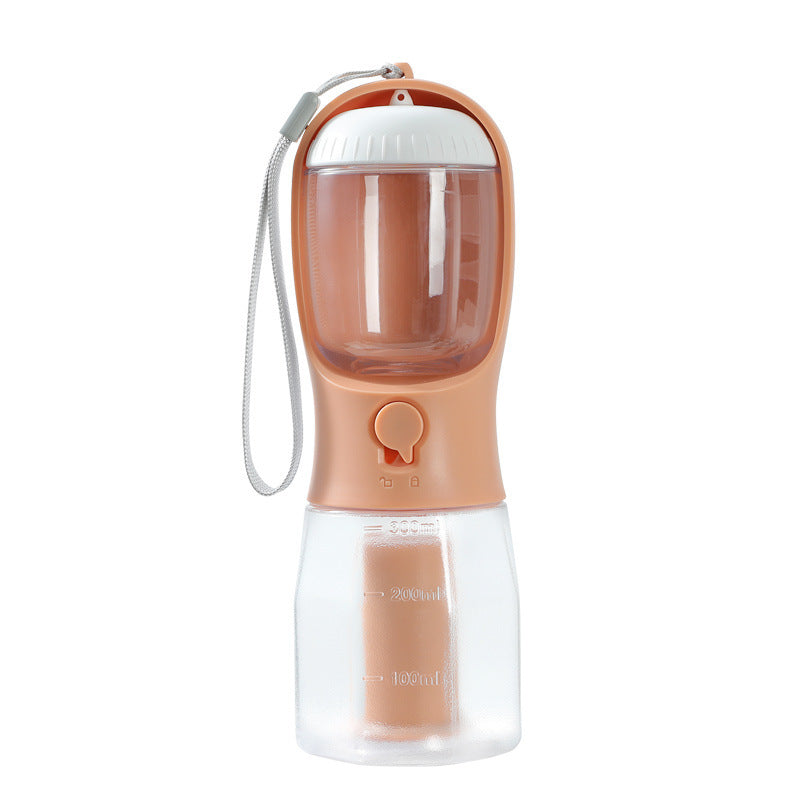 3-in-1 Dog Water Bottle with Food & Waste Bag Holder