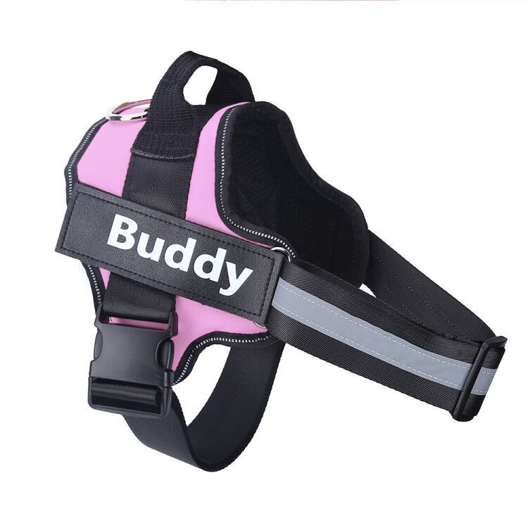 No-Pull Dog Harness – Reflective Adjustable Vest with Custom Patch