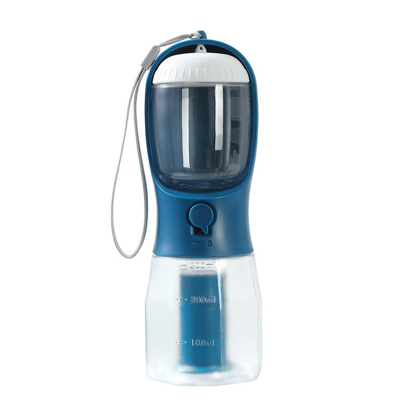 3-in-1 Dog Water Bottle with Food & Waste Bag Holder