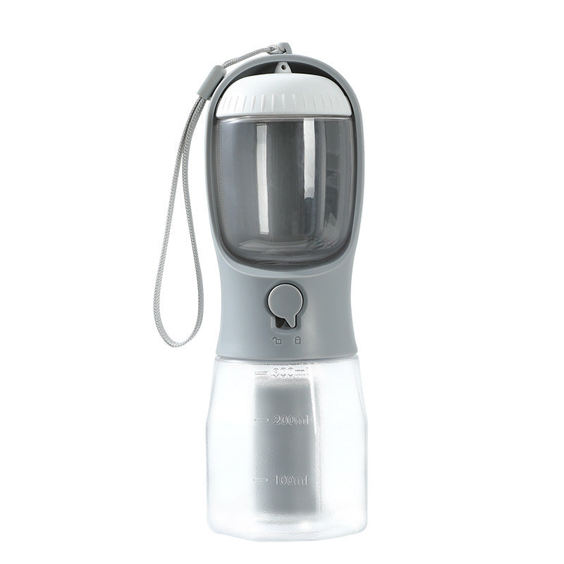 3-in-1 Dog Water Bottle with Food & Waste Bag Holder