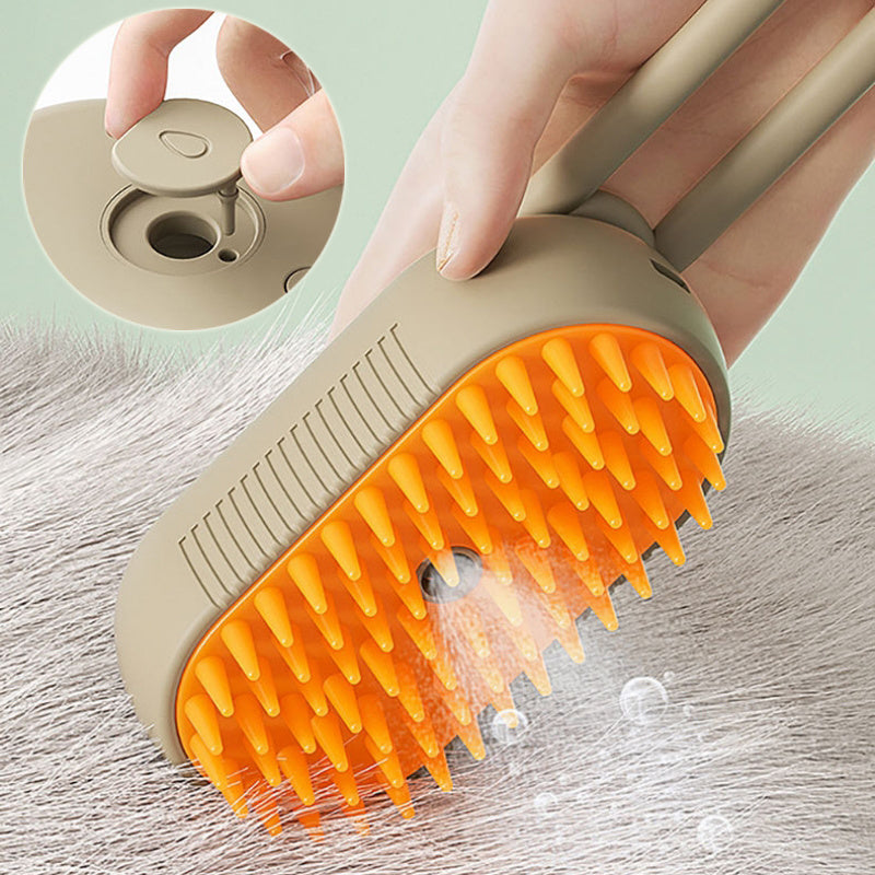3-in-1 Steam Pet Brush – Electric Cat & Dog Grooming Comb