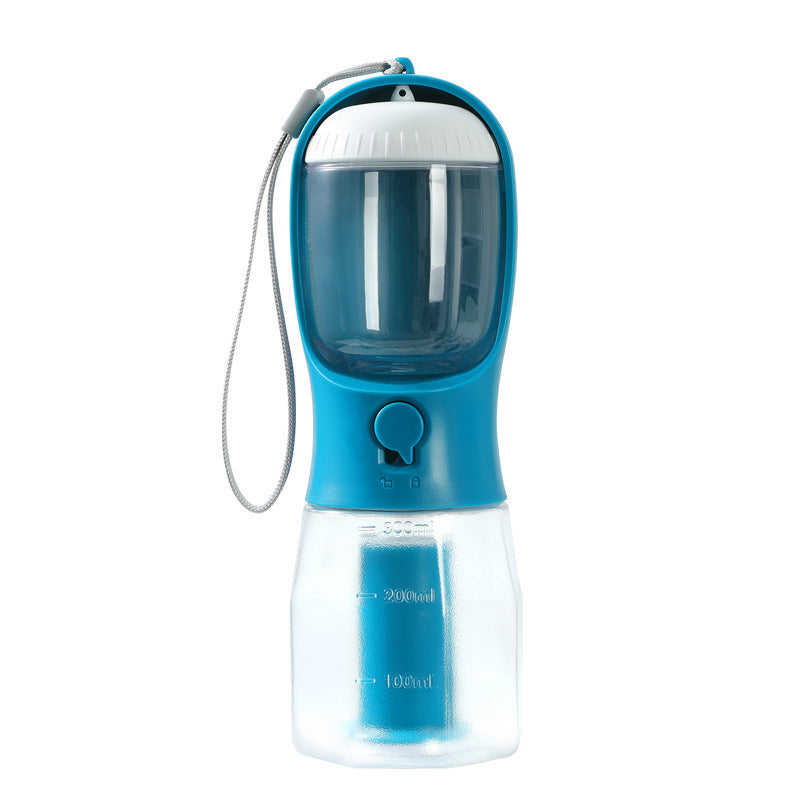 3-in-1 Dog Water Bottle with Food & Waste Bag Holder