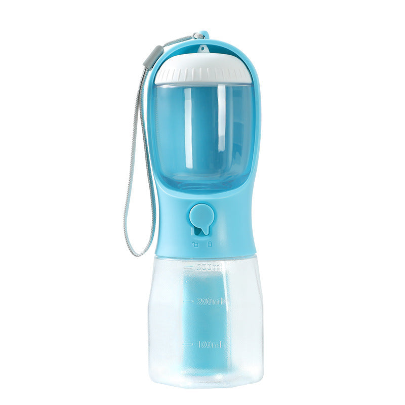3-in-1 Dog Water Bottle with Food & Waste Bag Holder