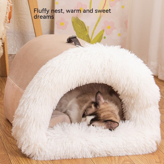 Warm Pet Nest Bed – Portable Dog & Cat House