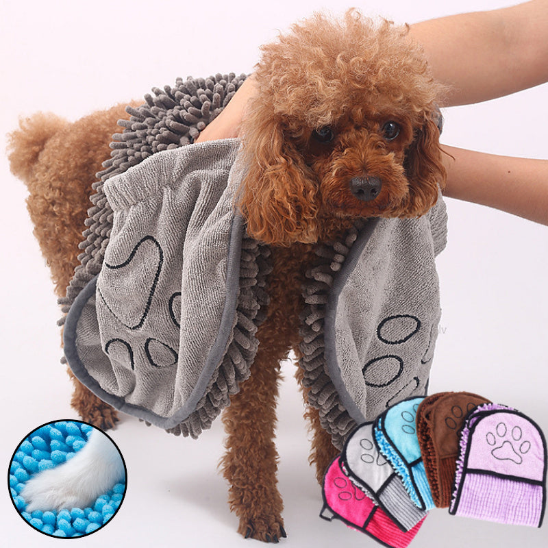 Super Absorbent Pet Towel – Quick-Dry Dog & Cat Bathrobe