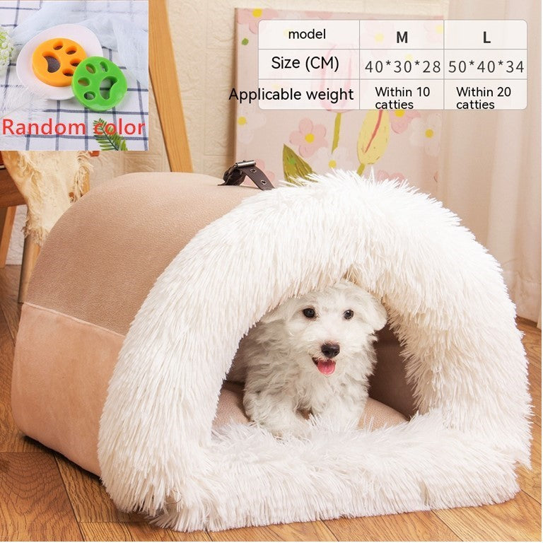 Warm Pet Nest Bed – Portable Dog & Cat House