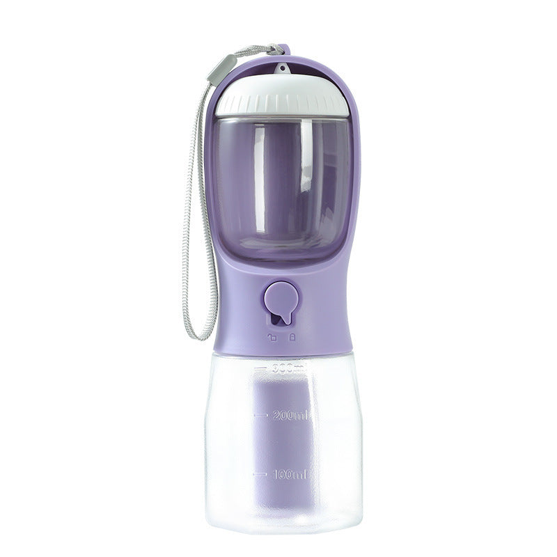 3-in-1 Dog Water Bottle with Food & Waste Bag Holder