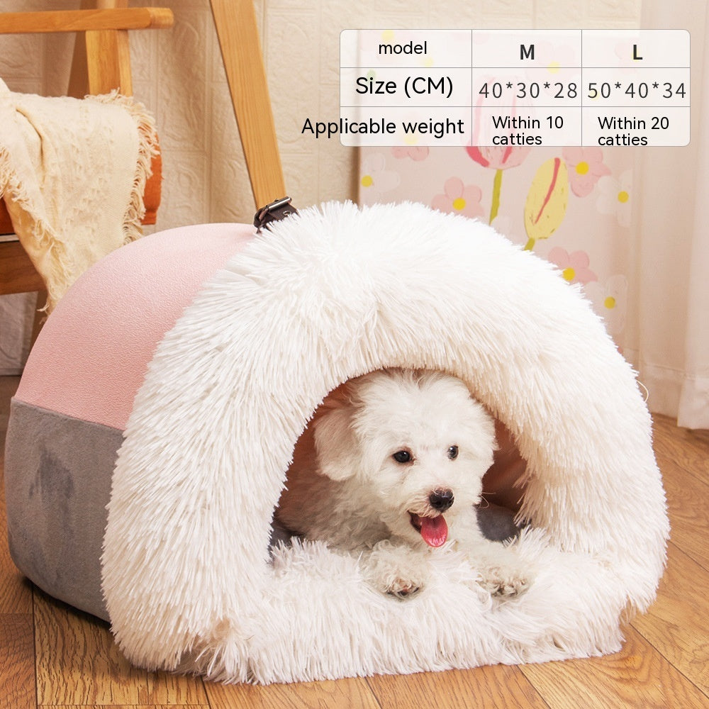Warm Pet Nest Bed – Portable Dog & Cat House