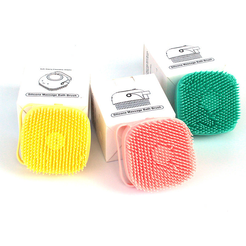 Dog Bath Brush – Silicone Grooming Gloves with Shampoo Dispenser