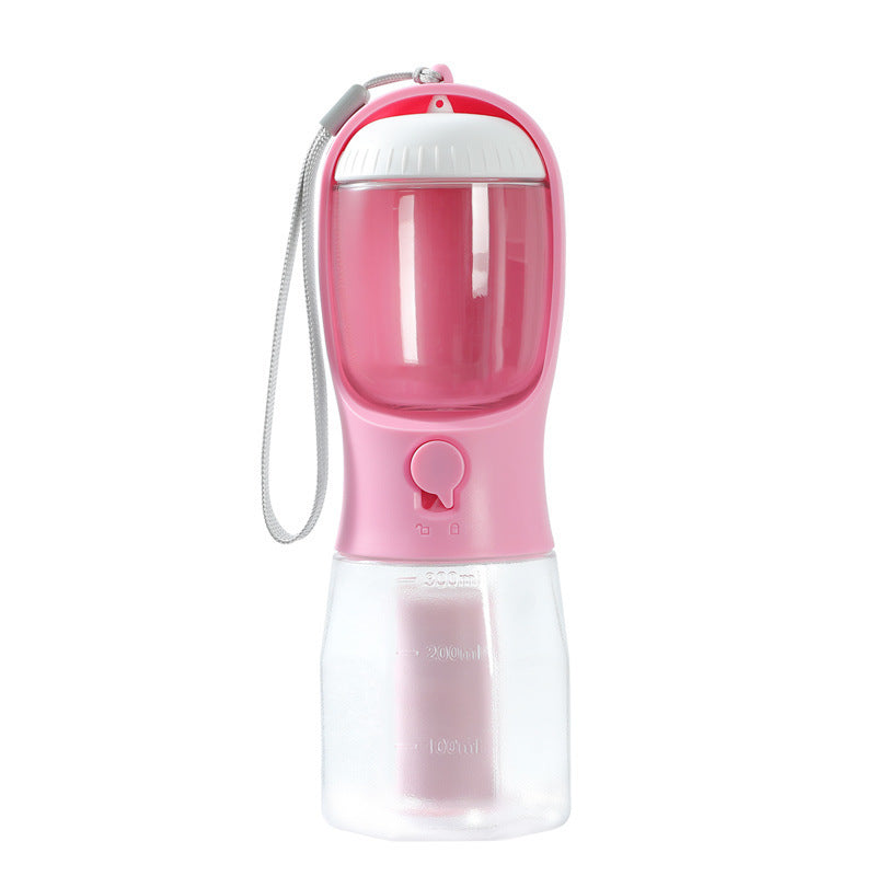 3-in-1 Dog Water Bottle with Food & Waste Bag Holder