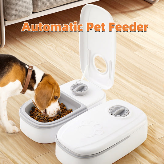 Automatic Pet Feeder – Smart Food Dispenser with Timer & Stainless Bowl