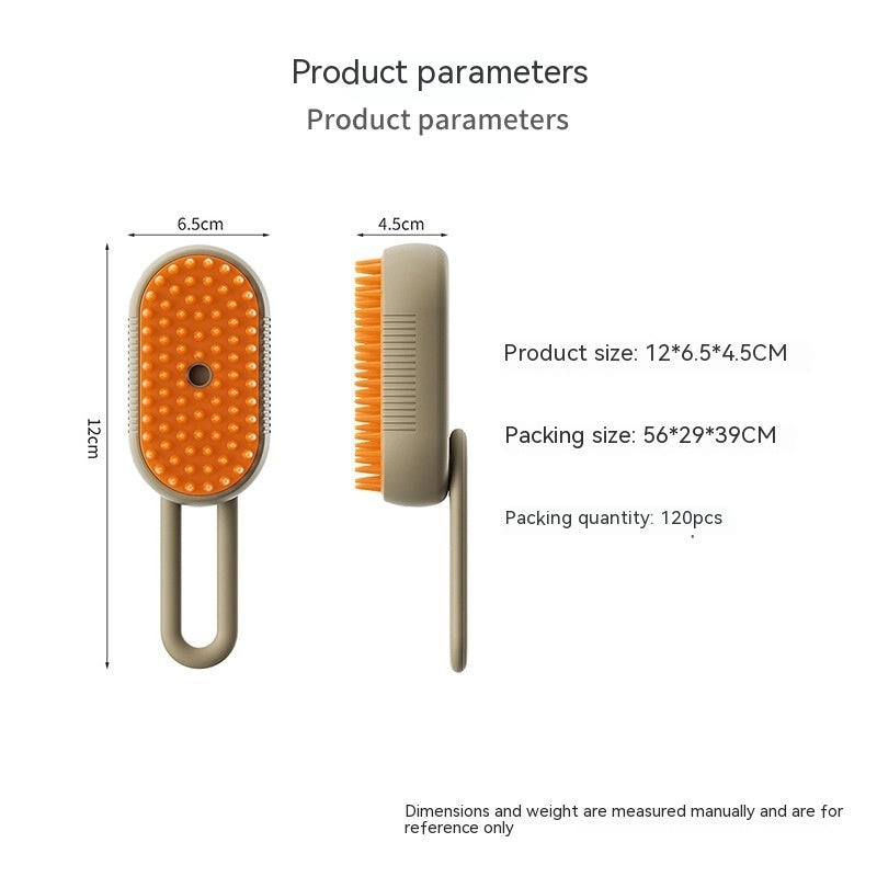 3-in-1 Steam Pet Brush – Electric Cat & Dog Grooming Comb