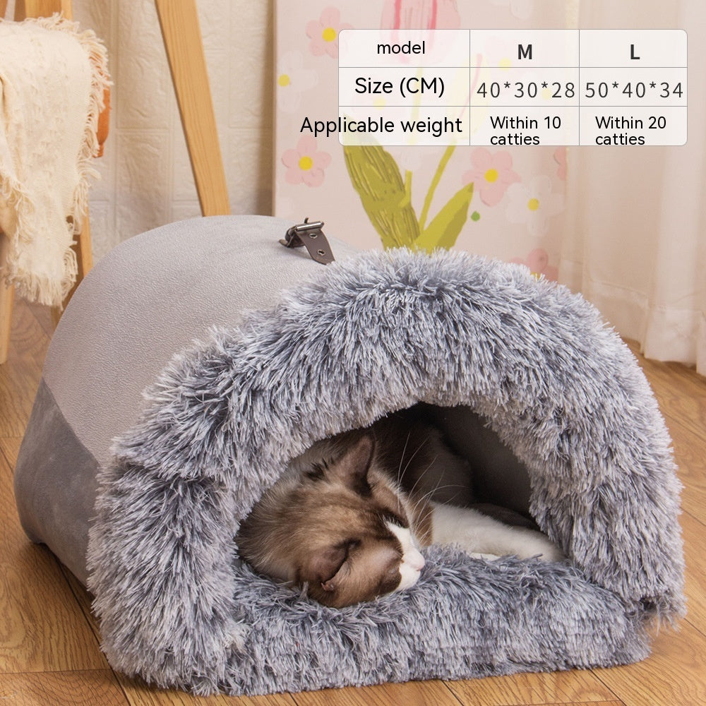Warm Pet Nest Bed – Portable Dog & Cat House